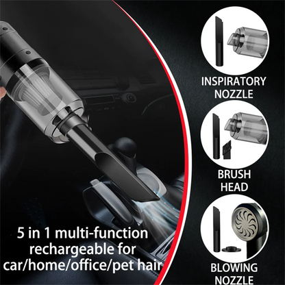 Mini Aspirator Portabil Wireless 5-în-1 pentru Mașină și Birou