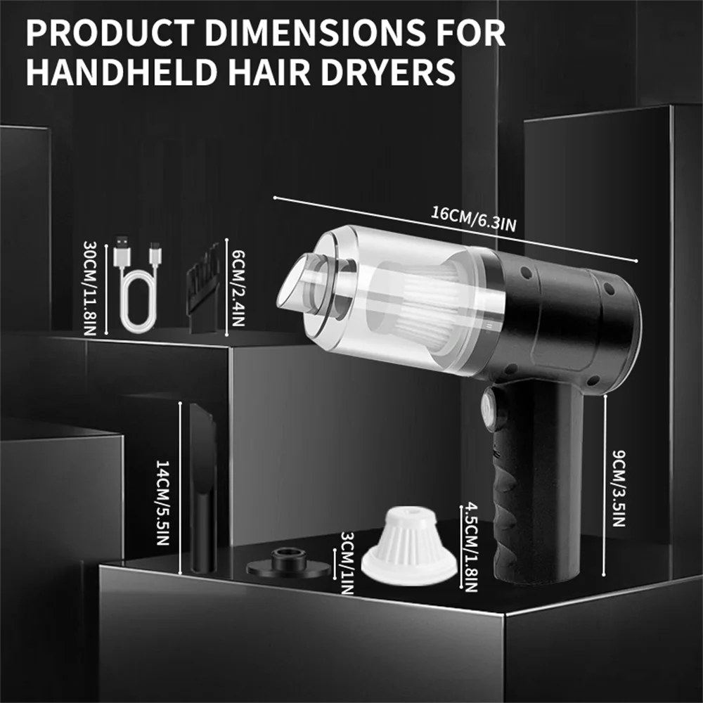 Mini Aspirator Portabil Wireless 5-în-1 pentru Mașină și Birou